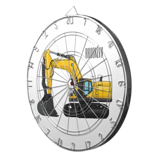 Grabbagger-Cartoon Dartscheibe (Vorderseite rechts)