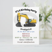 Grabbagger-Cartoon Einladung (Stehend Vorderseite)