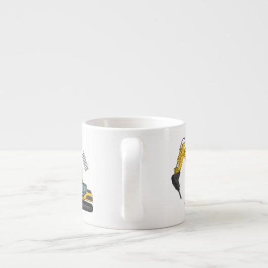 Grabbagger-Cartoon Espressotasse (Rückseite)