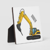 Grabbagger-Cartoon Fotoplatte (Vorderseite)