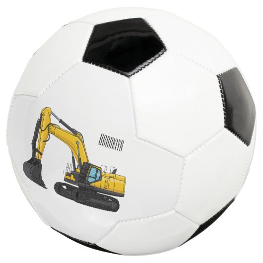 Grabbagger-Cartoon Fußball (Dreiviertel)