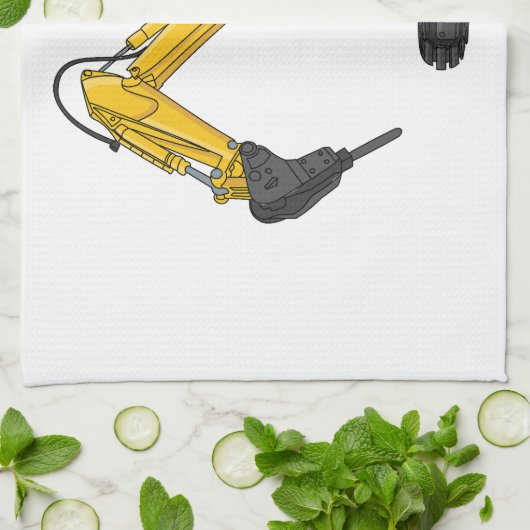 Grabbagger-Cartoon Geschirrtuch (Gefaltet)