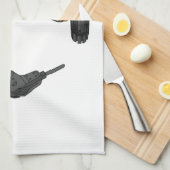 Grabbagger-Cartoon Geschirrtuch (Viertel Falte)