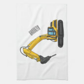 Grabbagger-Cartoon Geschirrtuch (Vertikal)