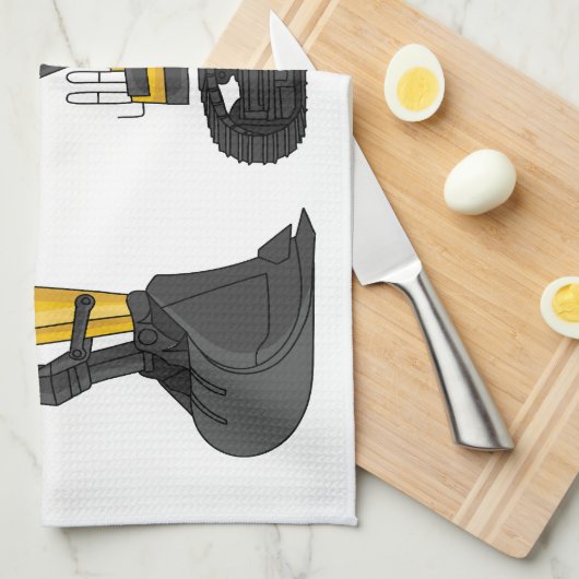Grabbagger-Cartoon Geschirrtuch (Viertel Falte)