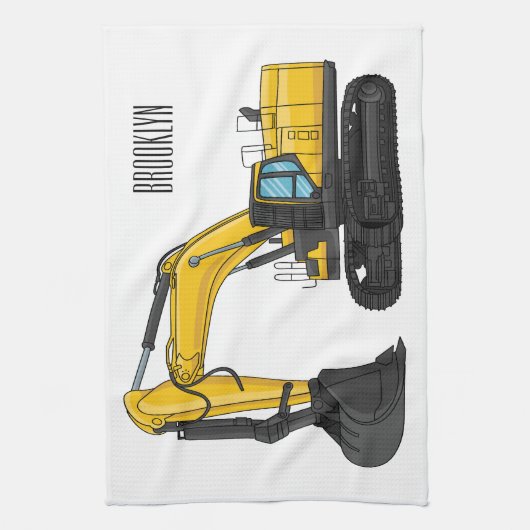 Grabbagger-Cartoon Geschirrtuch (Vertikal)