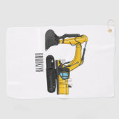 Grabbagger-Cartoon Golfhandtuch (Horizontal)