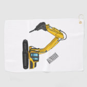 Grabbagger-Cartoon Golfhandtuch (Horizontal)