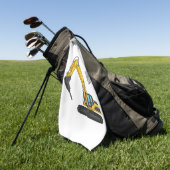Grabbagger-Cartoon Golfhandtuch (Gras)