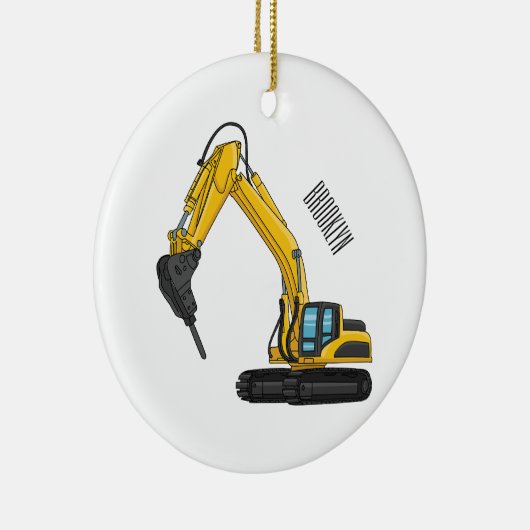 Grabbagger-Cartoon Keramik Ornament (Rechts)