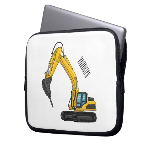 Grabbagger-Cartoon Laptopschutzhülle (Vorderseite Links)