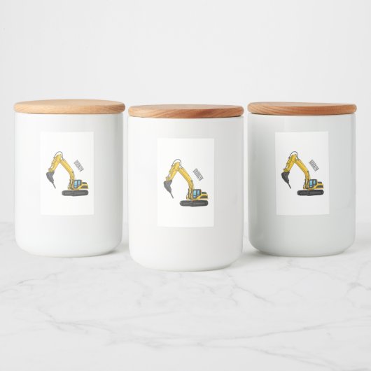 Grabbagger-Cartoon Lebensmitteletikett (Flaschen)