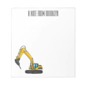 Grabbagger-Cartoon Notizblock (Vorderseite)