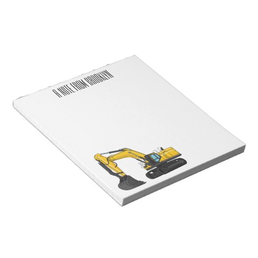 Grabbagger-Cartoon Notizblock (angewinkelt)