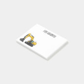 Grabbagger-Cartoon Post-it Klebezettel (angewinkelt)