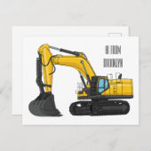 Grabbagger-Cartoon Postkarte (Vorne/Hinten)