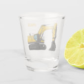 Grabbagger-Cartoon Schnapsglas (Rückseite)