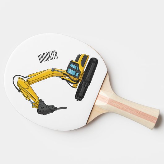 Grabbagger-Cartoon Tischtennis Schläger (Seitenansicht)