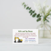 Grabbagger-Cartoon Visitenkarte (Stehend Vorderseite)