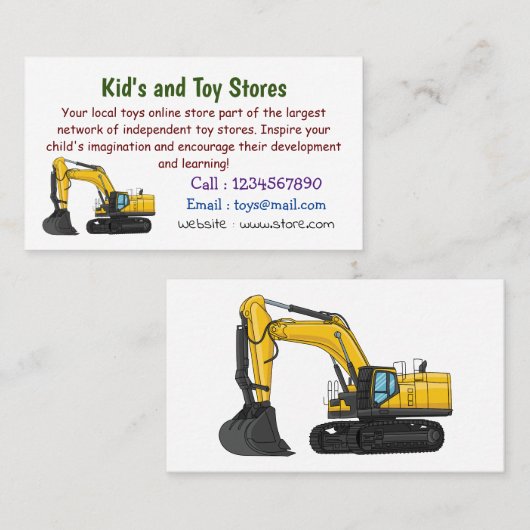 Grabbagger-Cartoon Visitenkarte (Vorne/Hinten)