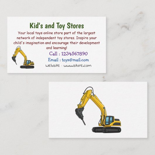 Grabbagger-Cartoon Visitenkarte (Vorne/Hinten)