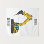 Grabbagger-Cartoon Wandteppich (Vorderseite (Horizontal))