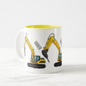 Grabbagger-Cartoon Zweifarbige Tasse (Vorderseite Links)