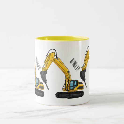 Grabbagger-Cartoon Zweifarbige Tasse (Mittel)