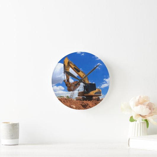 Grabbagger Runde Wanduhr (Zuhause)