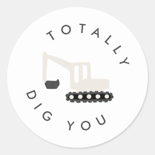 Grabbau Geburtstagspartei Minimalaufkleber Runder Aufkleber (Vorderseite)