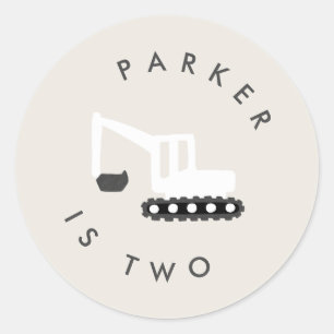 Grabbau Geburtstagspartei Minimalaufkleber Runder Aufkleber