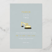 Grabbau Party Foil Birthday Einladung (Vorderseite)