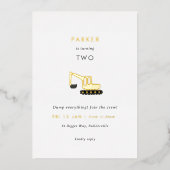 Grabbau Party Foil Birthday Einladung (Vorderseite)