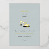 Grabbau Party Foil Birthday Einladung (Vorderseite)