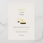 Grabbau Party Foil Birthday Einladung (Vorderseite)