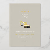 Grabbau Party Foil Birthday Einladung (Vorderseite)