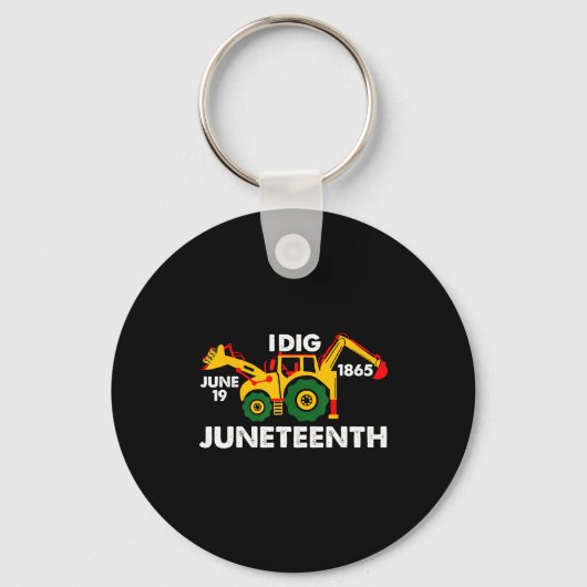 Grabbt Juneteenth-Fäuste Traktor 19. 1865 Schlüsselanhänger (Vorderseite)