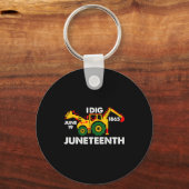 Grabbt Juneteenth-Fäuste Traktor 19. 1865 Schlüsselanhänger (Vorderseite)