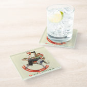 Gräben auf dem Rockpferd Glasuntersetzer (Schrägansicht)