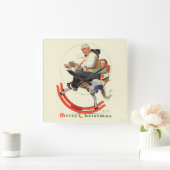 Gräben auf Rockpferd Quadratische Wanduhr (Zuhause)