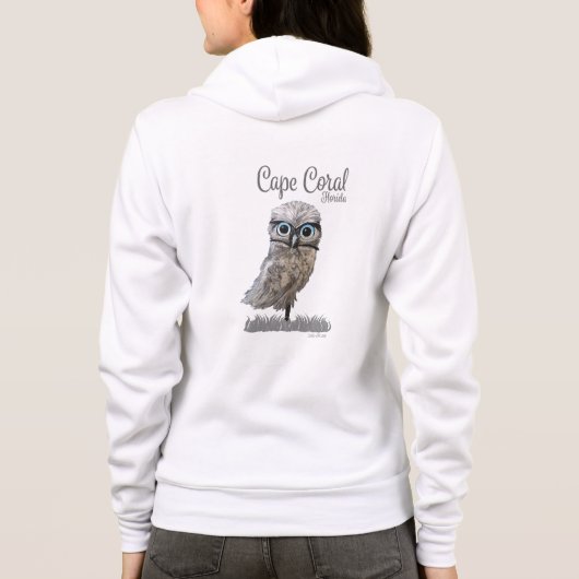 Graben der Eulen-Kunst-Kap-Koralle FL Hoodie (Rückseite)