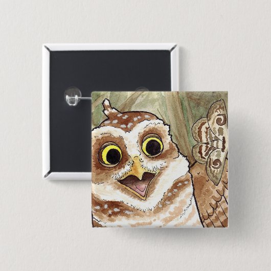 Graben des Eulen-Knopfes Button (Vorne & Hinten)