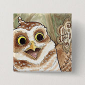 Graben des Eulen-Knopfes Button (Vorderseite)