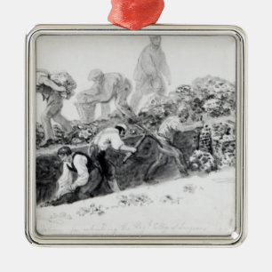 Graben eines Lochs für die Grundlagen Ornament Aus Metall