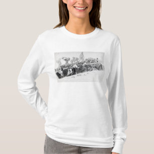 Graben eines Lochs für die Grundlagen T-Shirt