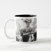 Graben eines Lochs für die Grundlagen Zweifarbige Tasse (Links)