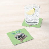 Graben Eulen-der Küstenkunst-Kap-Koralle Florida Rechteckiger Pappuntersetzer (Vor Ort)