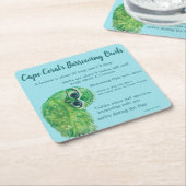 Graben Eulen-der Küstenkunst-Kap-Koralle Florida Rechteckiger Pappuntersetzer (angewinkelt)