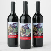 GRABEN, GRAPEVINEN, PEARS, Roter Wein - Party Weinetikett (Flaschen)