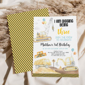 Graben ist drei Bauten Geburtstag Einladung